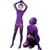 紫色/パープル ベルベット全身タイツ 透明人間コスチューム