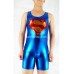 光沢ある メタリック スーパーマン衣装