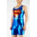 光沢ある メタリック スーパーマン衣装