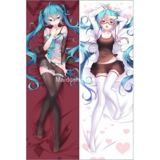 初音ミク 眼鏡娘 赤 アニメ 抱き枕 カバー