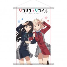 リコリスリコイル(リコリコ)  井ノ上たきな＆錦木千束 タペストリー アニメ